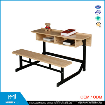 China Supplier High Quality Attached School Desks and Chair / School Desk